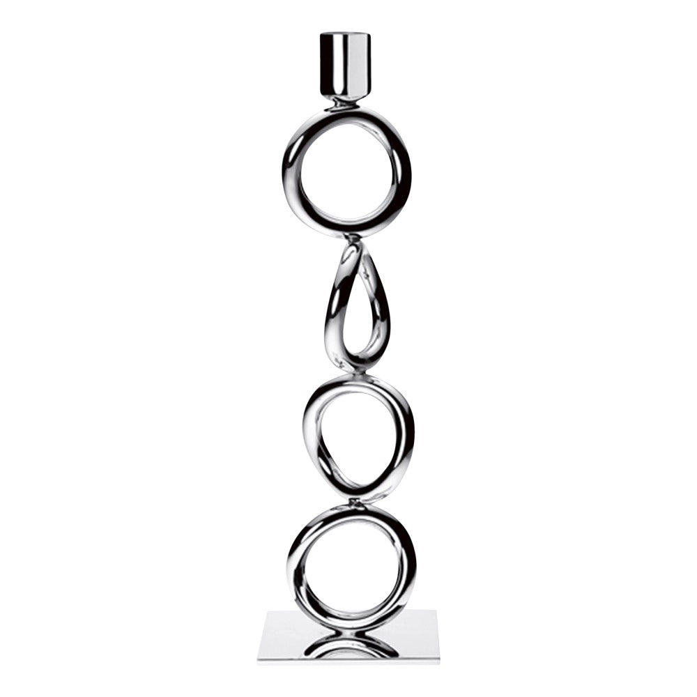 VERTIGO Silver-Plated Four-Ring Candlestick