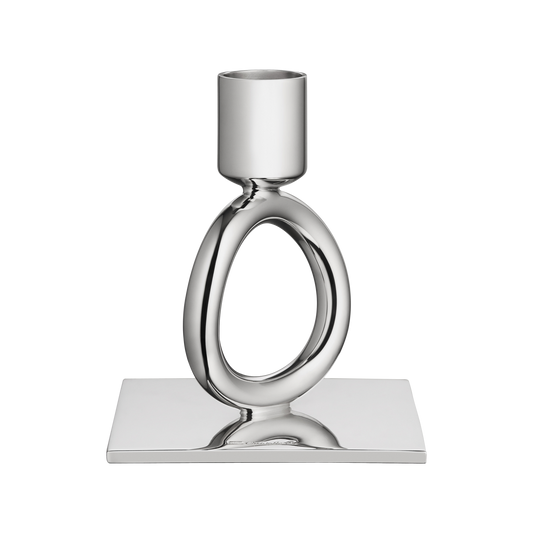 VERTIGO Silver-Plated Single-Ring Candlestick Holder Bakhache Lifestyle Australia