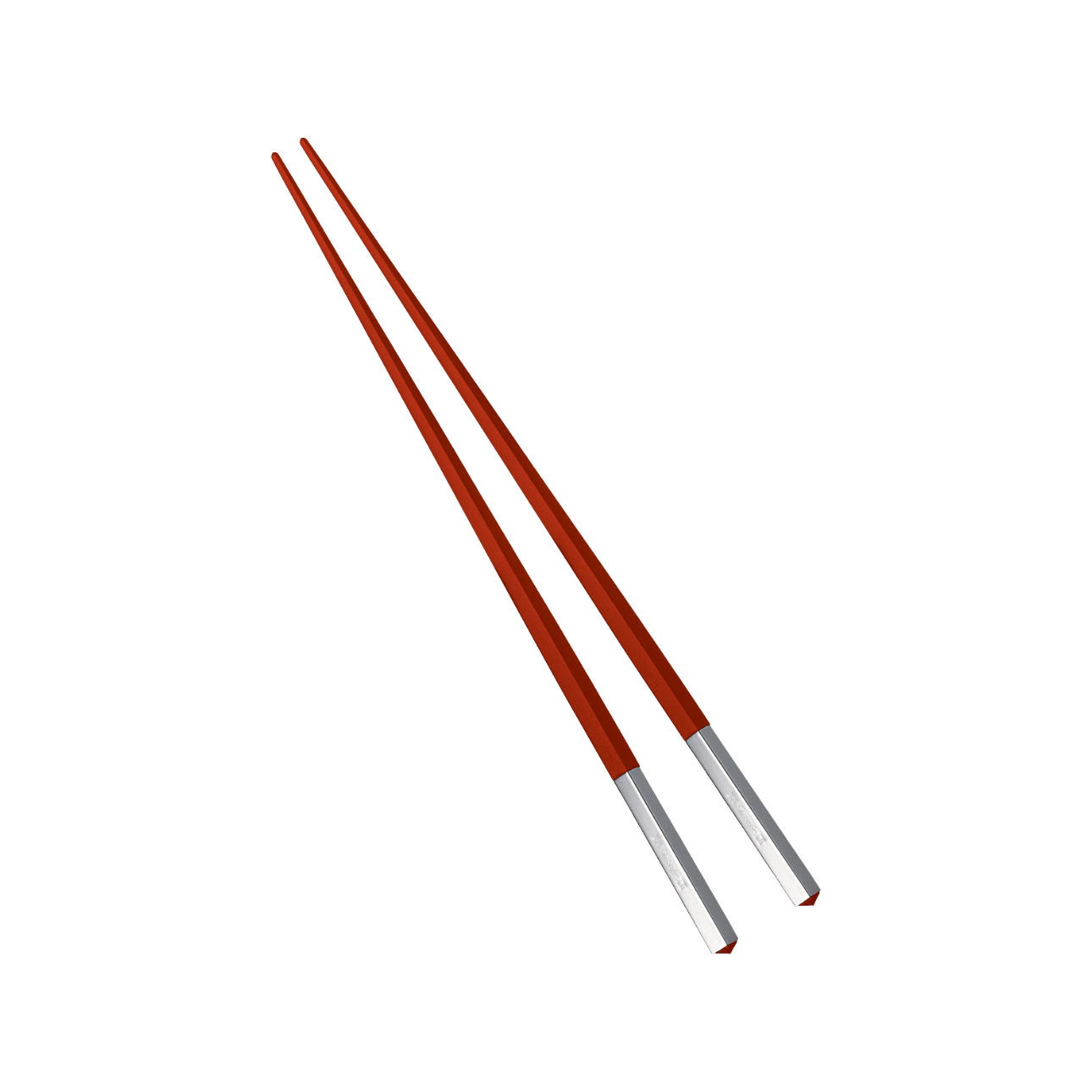 UNI Silver-Plated Red Japanese Chopsticks