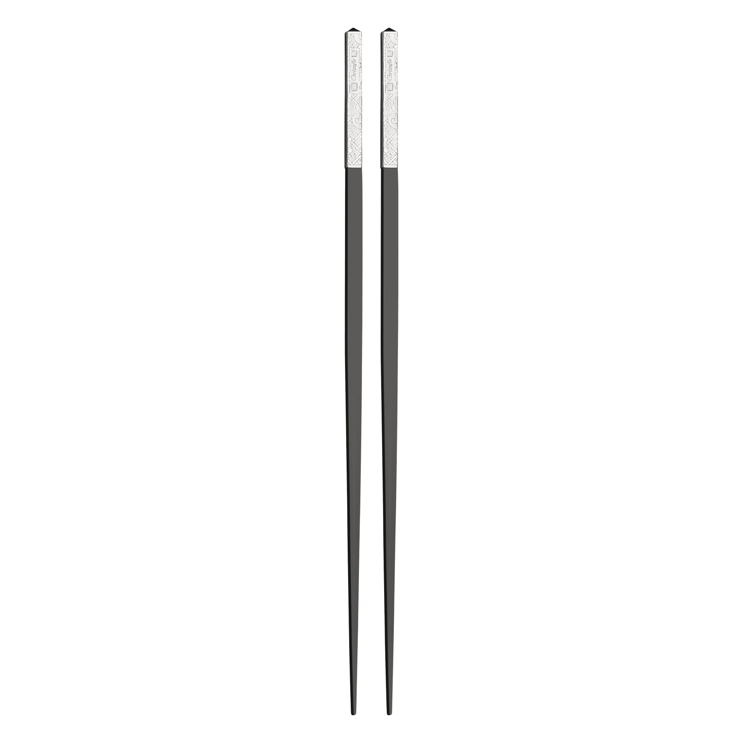 JARDIN D'EDEN Silver-Plated Black Japanese Chopsticks with Case