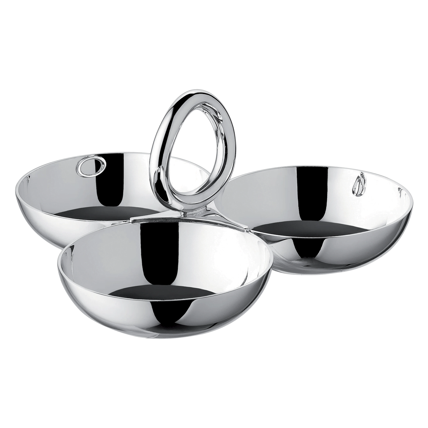 VERTIGO 3-Tier Silver-Plated Three Part Server Large