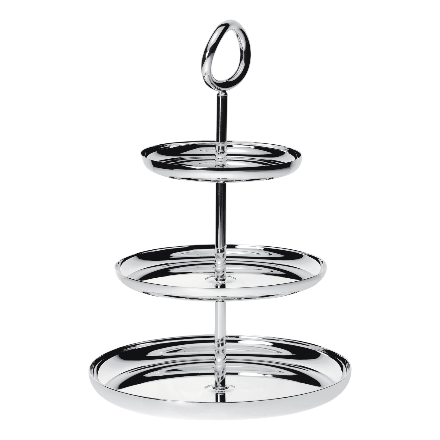VERTIGO 3-Tier Silver-Plated Pastry Stand