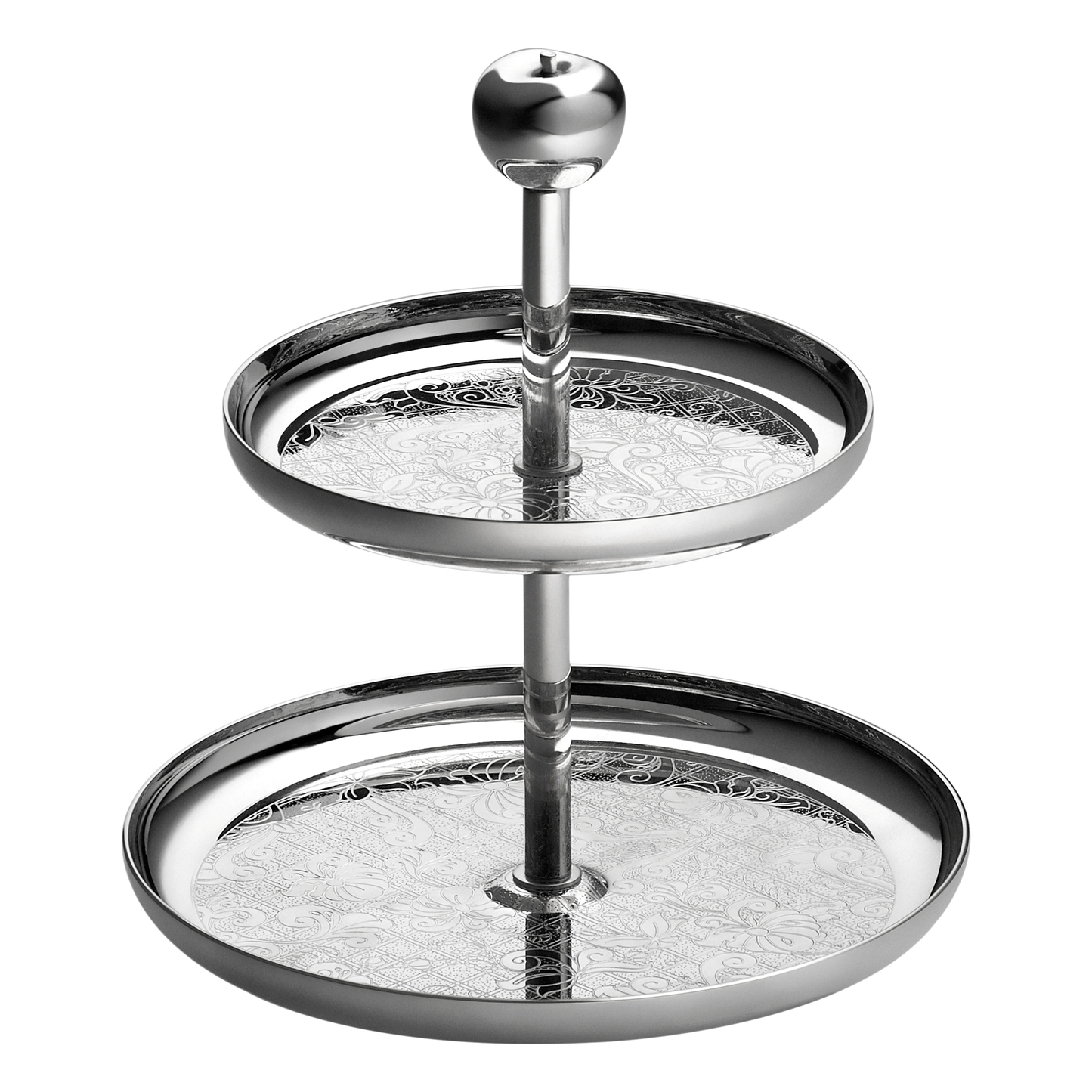 JARDIN D'EDEN 2-Tier Silver-Plated Dessert Stand