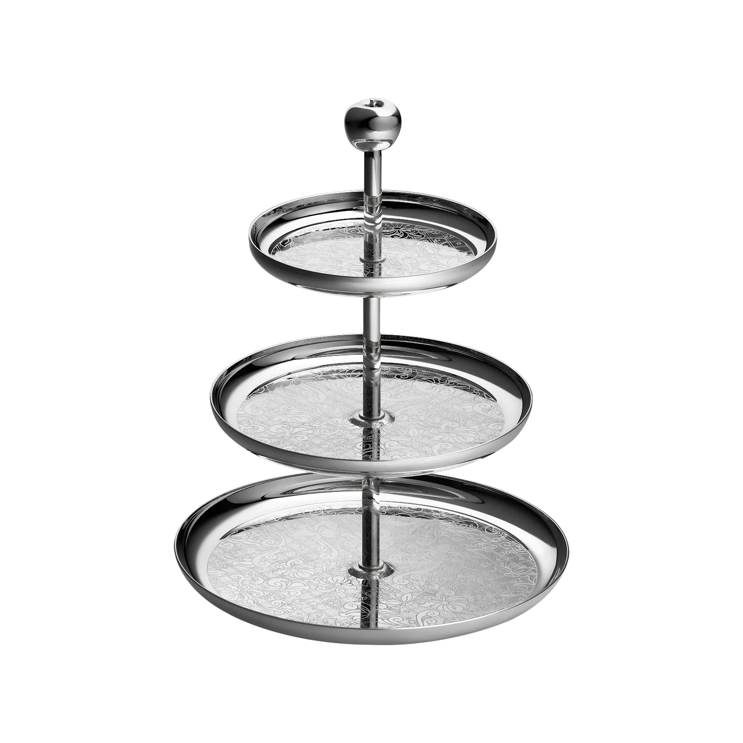 JARDIN D'EDEN 3-Tier Silver-Plated Dessert Stand