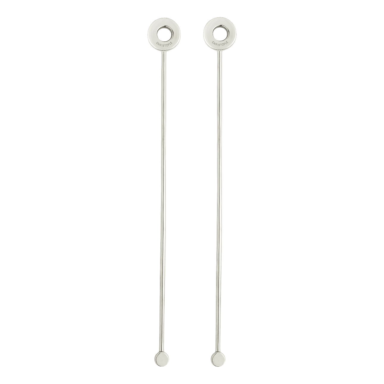OH DE CHRISTOFLE Stainless Steel Cocktail Stirrers, Set of 2