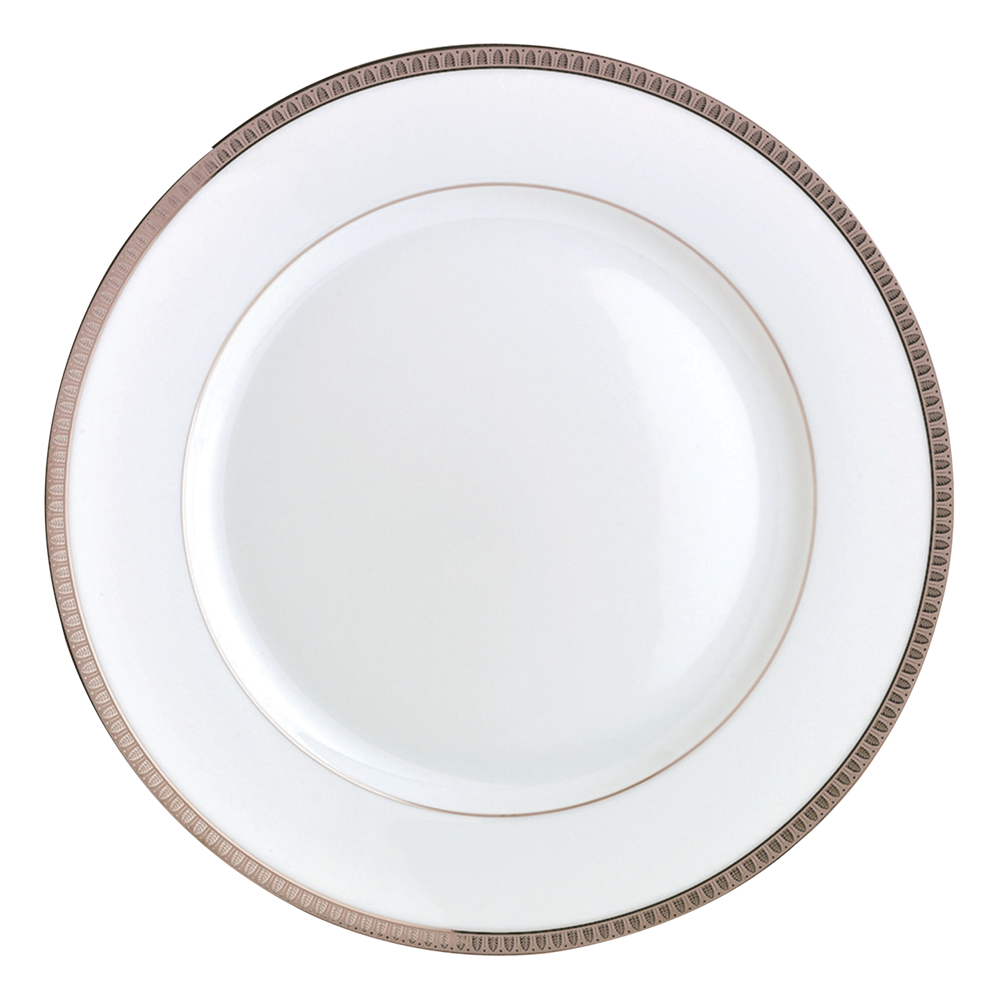 MALMAISON Porcelain Dinner Plate Platinum Finish