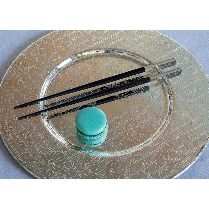 JARDIN D'EDEN Silver-Plated Black Japanese Chopsticks with Case