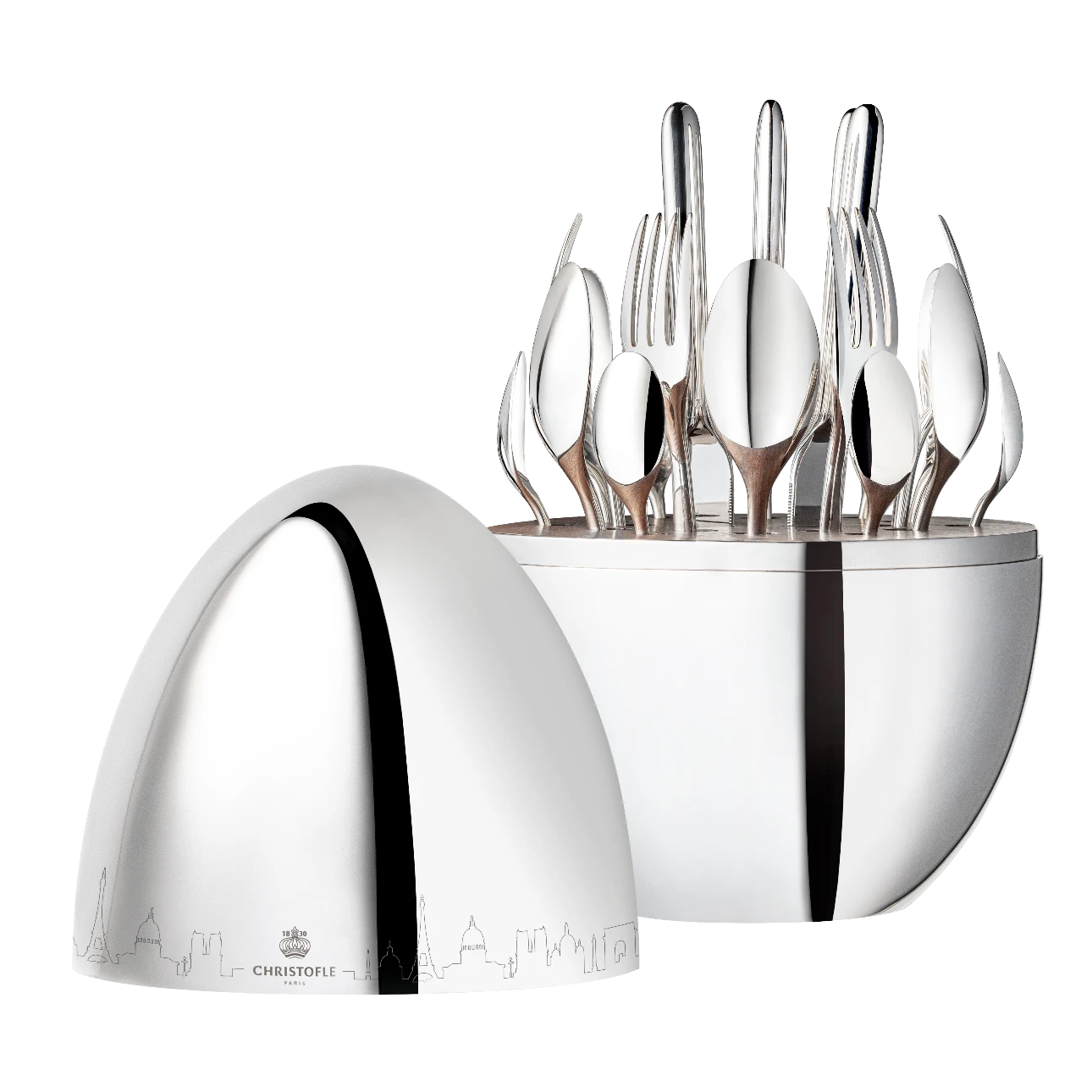 MOOD SKYLINE 24-Piece Silver-Plated Flatware Set - PARIS