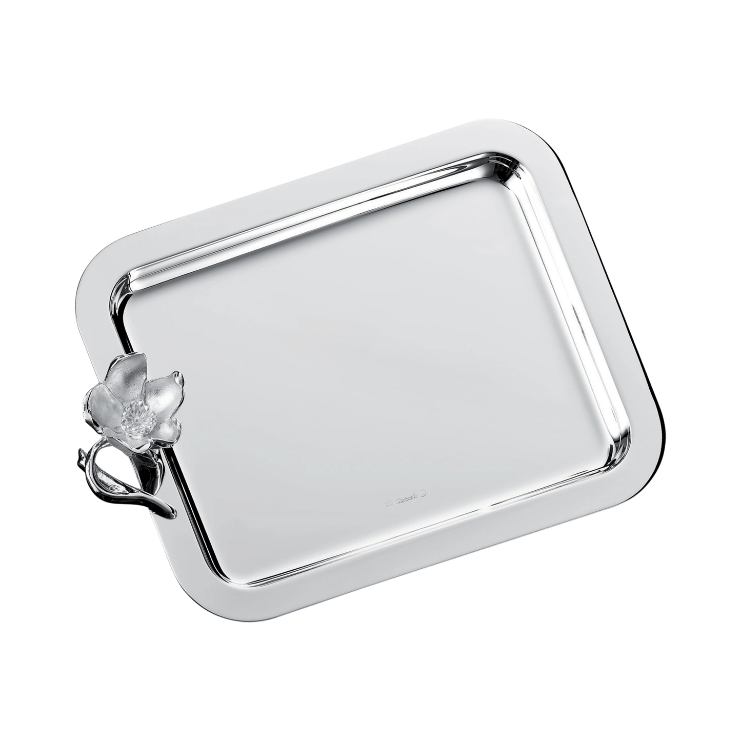ANEMONE Small Silver-Plated Rectangular Tray - 20 x 16 cm