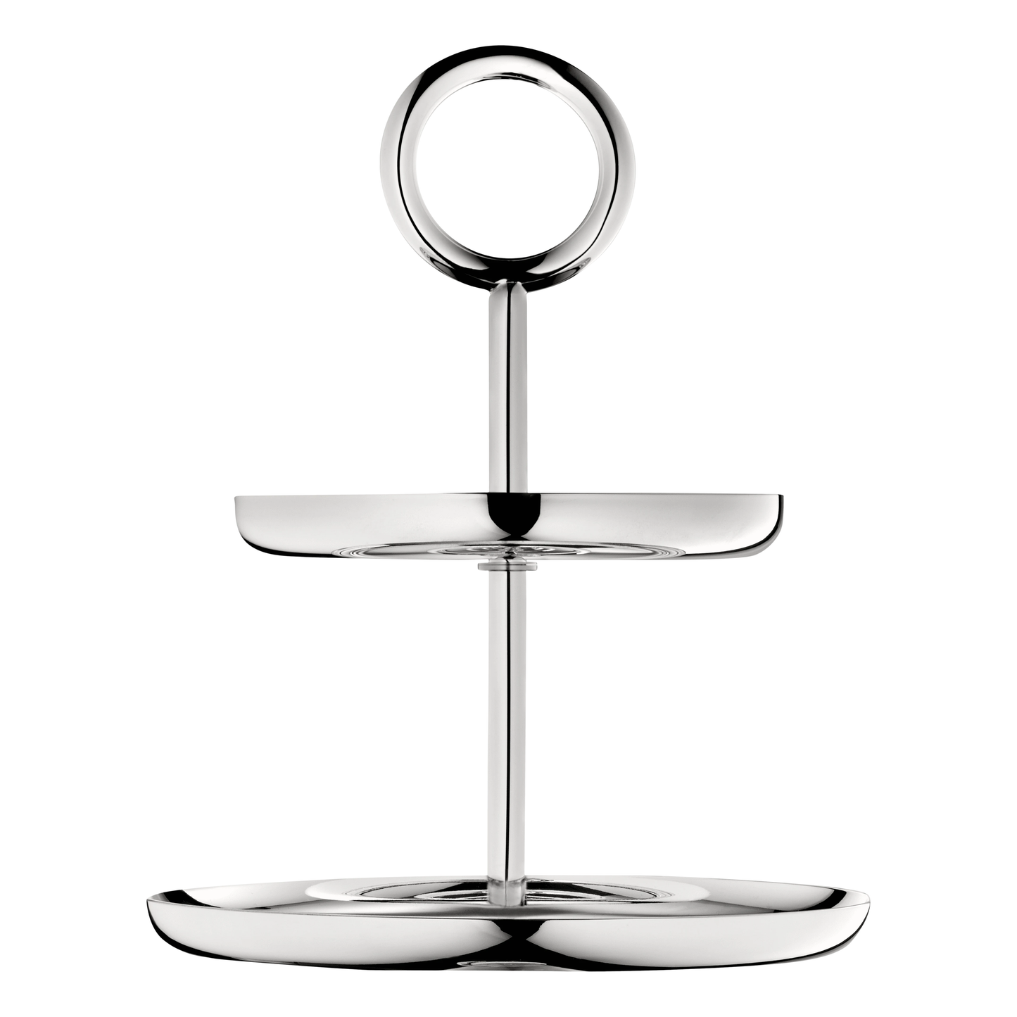 VERTIGO 2-Tier Silver-Plated Dessert Stand