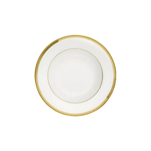 MALMAISON Porcelain Rimmed Soup Bowl Gold Finish