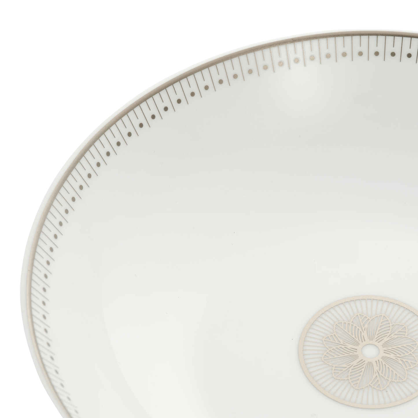 MALMAISON IMPÉRIALE Porcelain Soup Cereal Bowl Platinum Finish