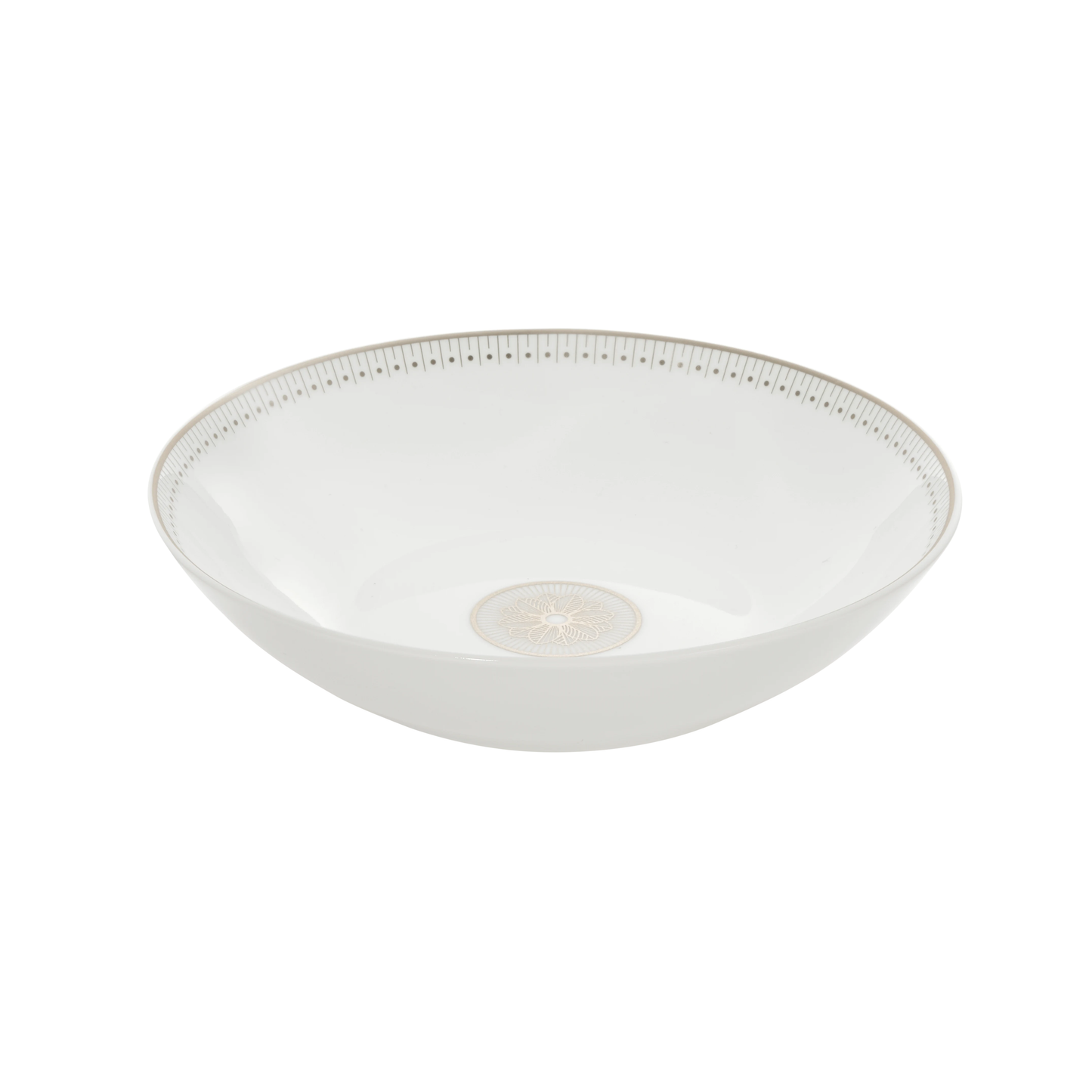 MALMAISON IMPÉRIALE Porcelain Soup Cereal Bowl Platinum Finish