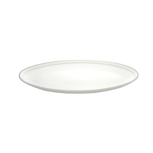 MALMAISON IMPÉRIALE Porcelain Oval platter 28 cm Platinum Finish Bakhache Lifestyle Australia