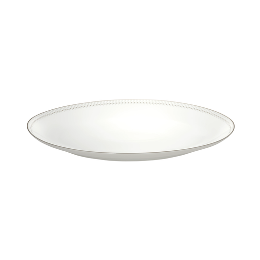 MALMAISON IMPÉRIALE Porcelain Oval platter 38 cm Platinum Finish Bakhache Lifestyle Australia