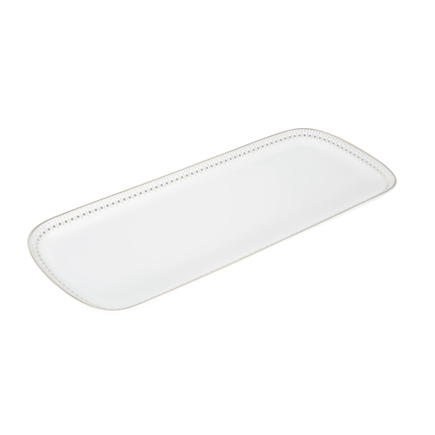 MALMAISON IMPÉRIALE Porcelain Cake Platter Platinum Finish