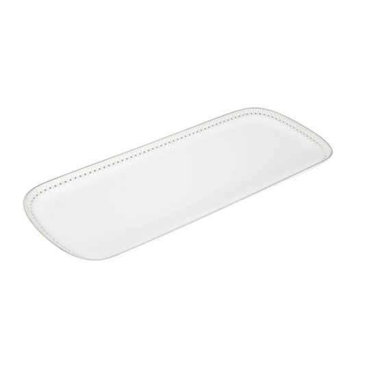 MALMAISON IMPÉRIALE Porcelain Cake Platter Platinum Finish Bakhache Lifestyle Australia