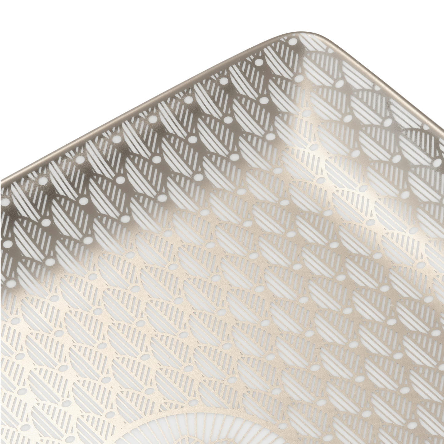 MALMAISON IMPÉRIALE Porcelain Rectangular Tray Platinum Finish