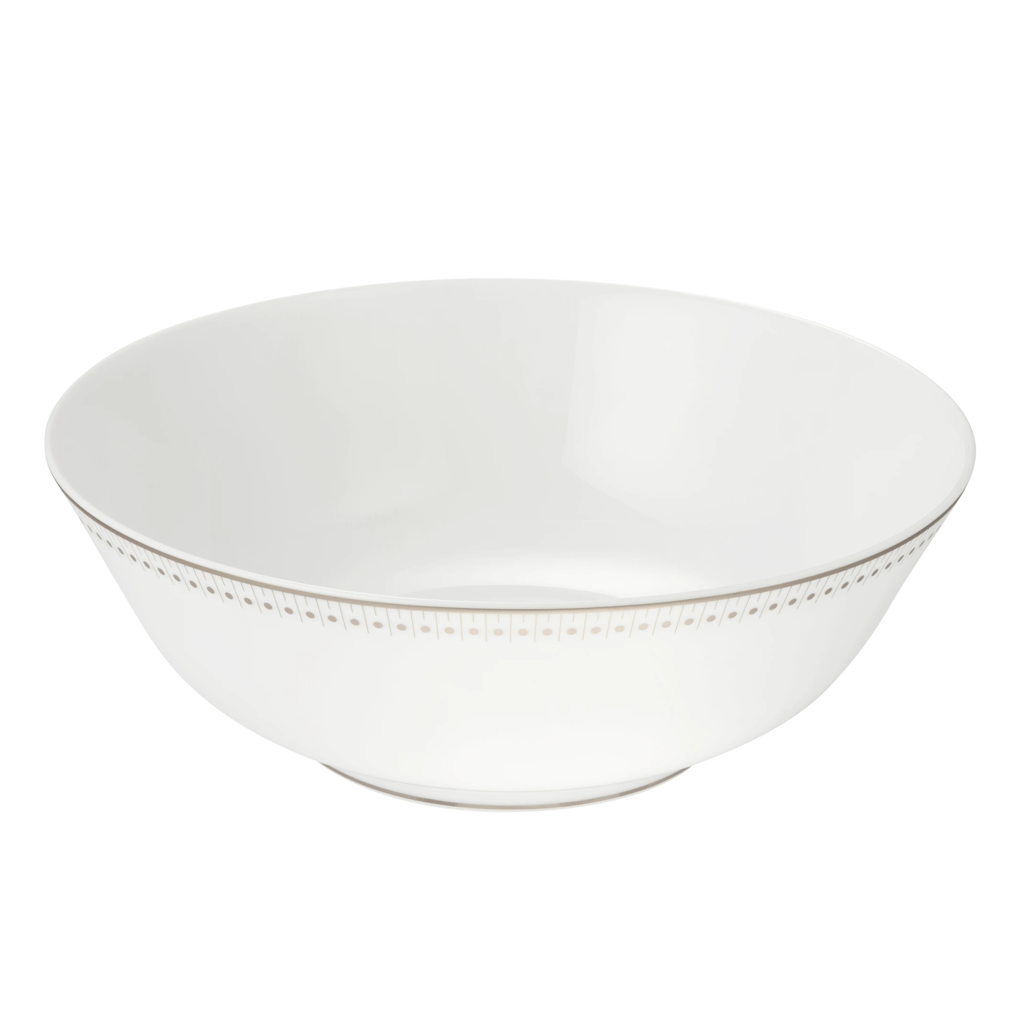 MALMAISON IMPÉRIALE Porcelain Salad Serving Bowl Platinum Finish