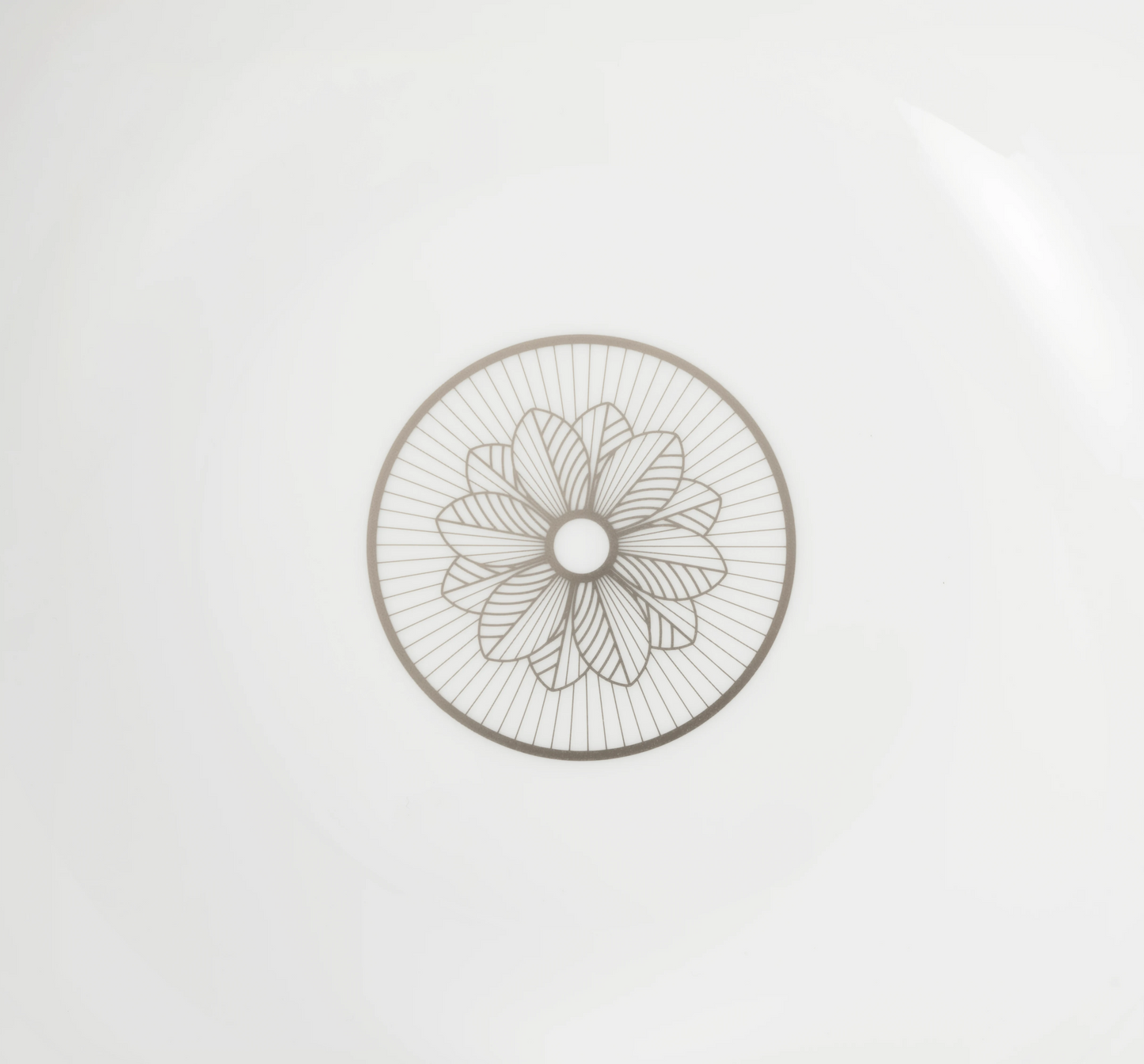 MALMAISON IMPÉRIALE Porcelain Salad Serving Bowl Platinum Finish