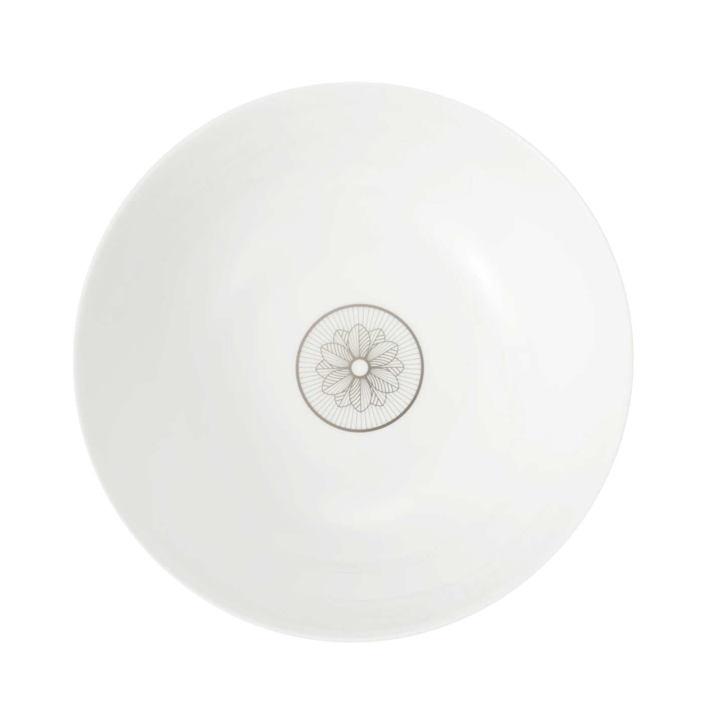 MALMAISON IMPÉRIALE Porcelain Salad Serving Bowl Platinum Finish