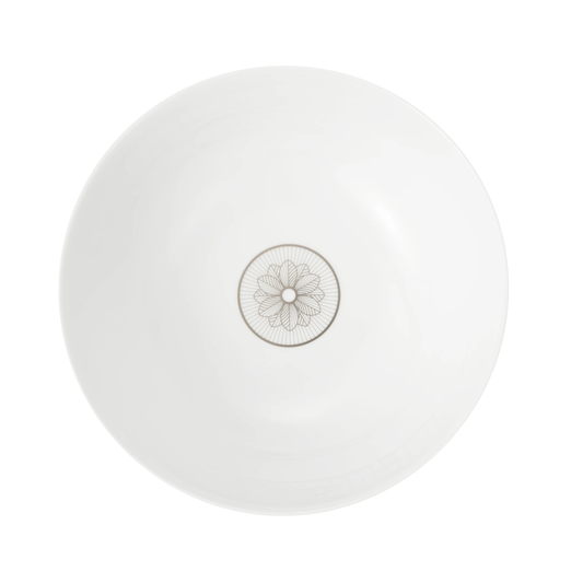 MALMAISON IMPÉRIALE Porcelain Salad Serving Bowl Platinum Finish Bakhache Lifestyle Australia