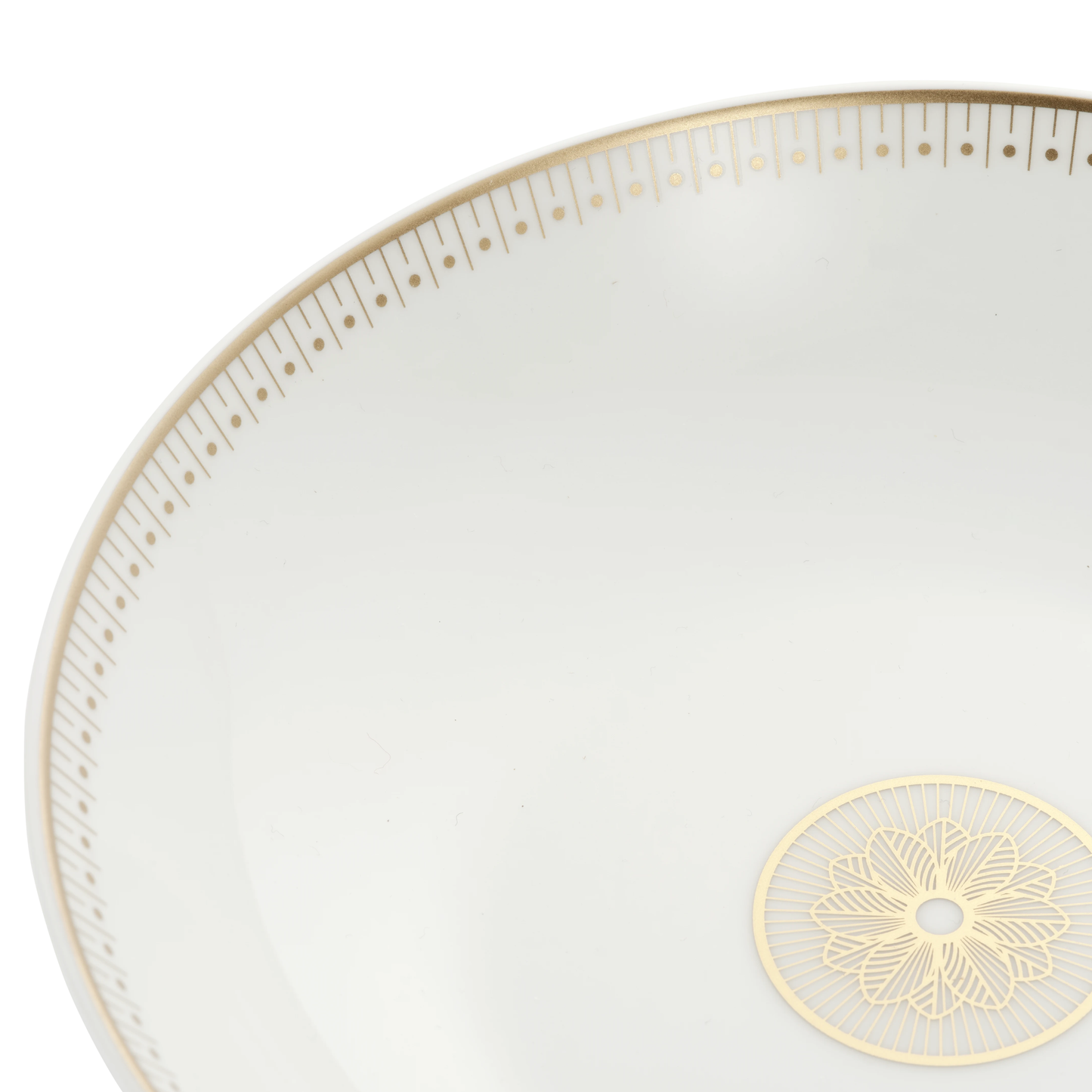 MALMAISON IMPÉRIALE Porcelain Soup Cereal Bowl Gold Finish