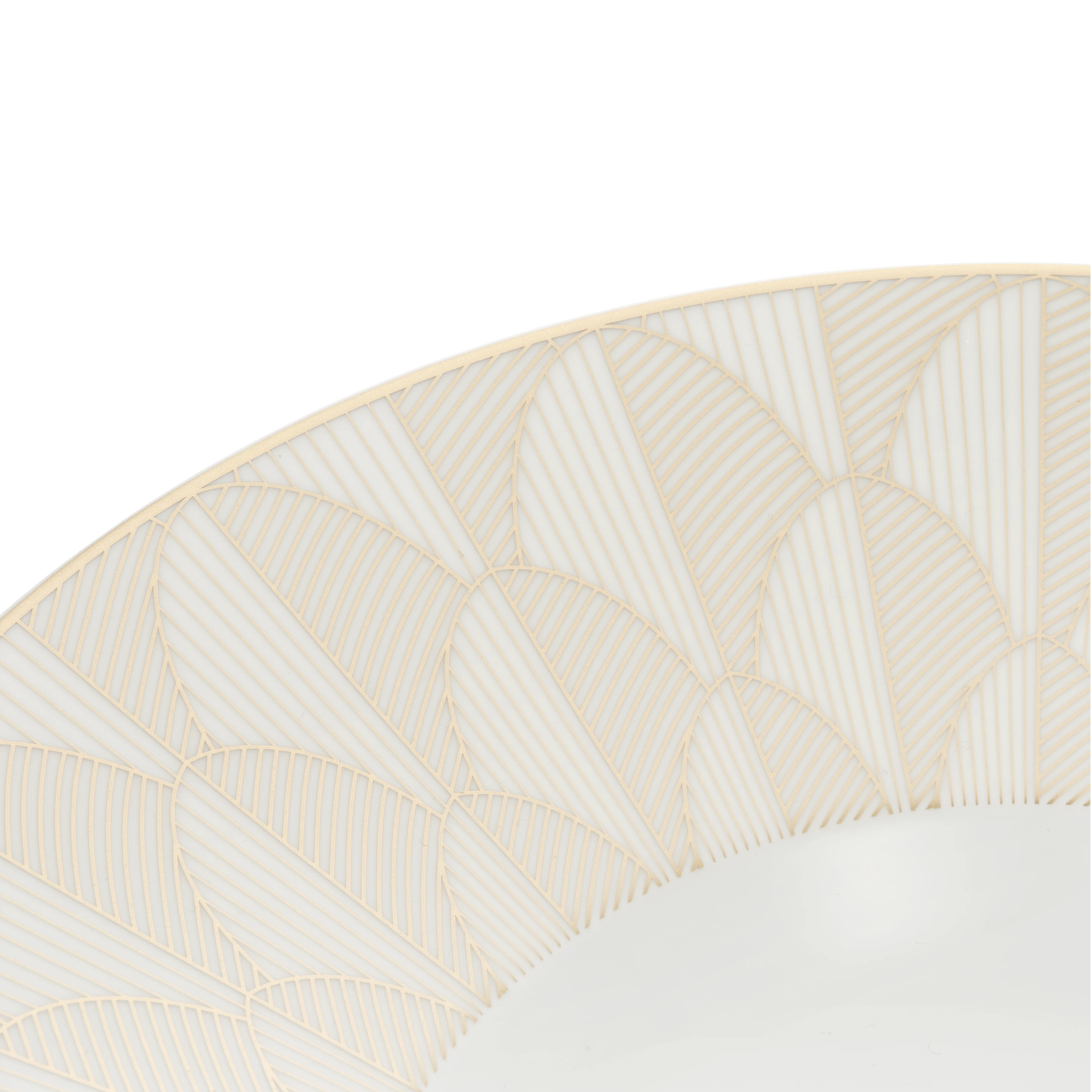 MALMAISON IMPÉRIALE Porcelain Large Rim Plate Gold Finish
