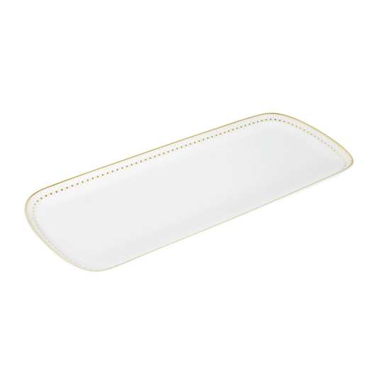 MALMAISON IMPÉRIALE Porcelain Cake Platter Gold Finish Bakhache Lifestyle Australia