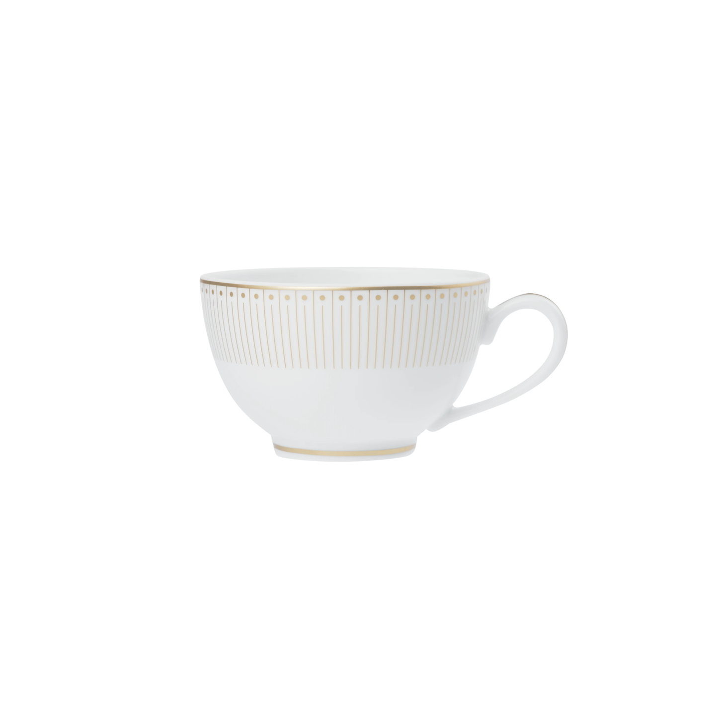 MALMAISON IMPERIALE Set of 2 Porcelain Tea Cup and Saucers Gold Finish