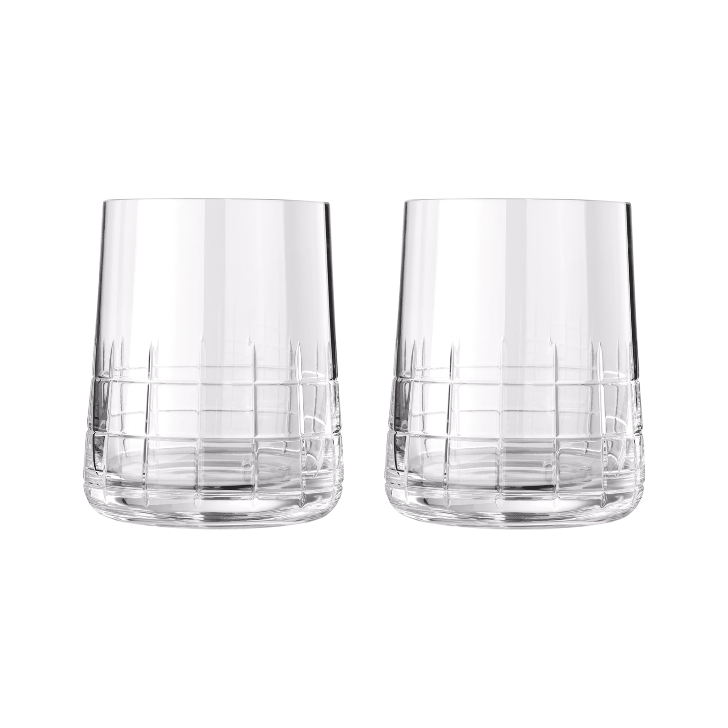 GRAPHIK Set of 2 Crystal Water Goblets