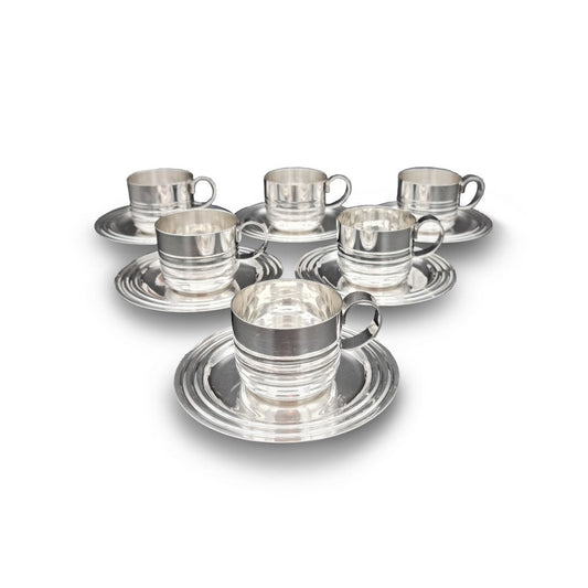 Set of 6 Coffee Cups & Saucers - Ondulations Bakhache Lifestyle Australia