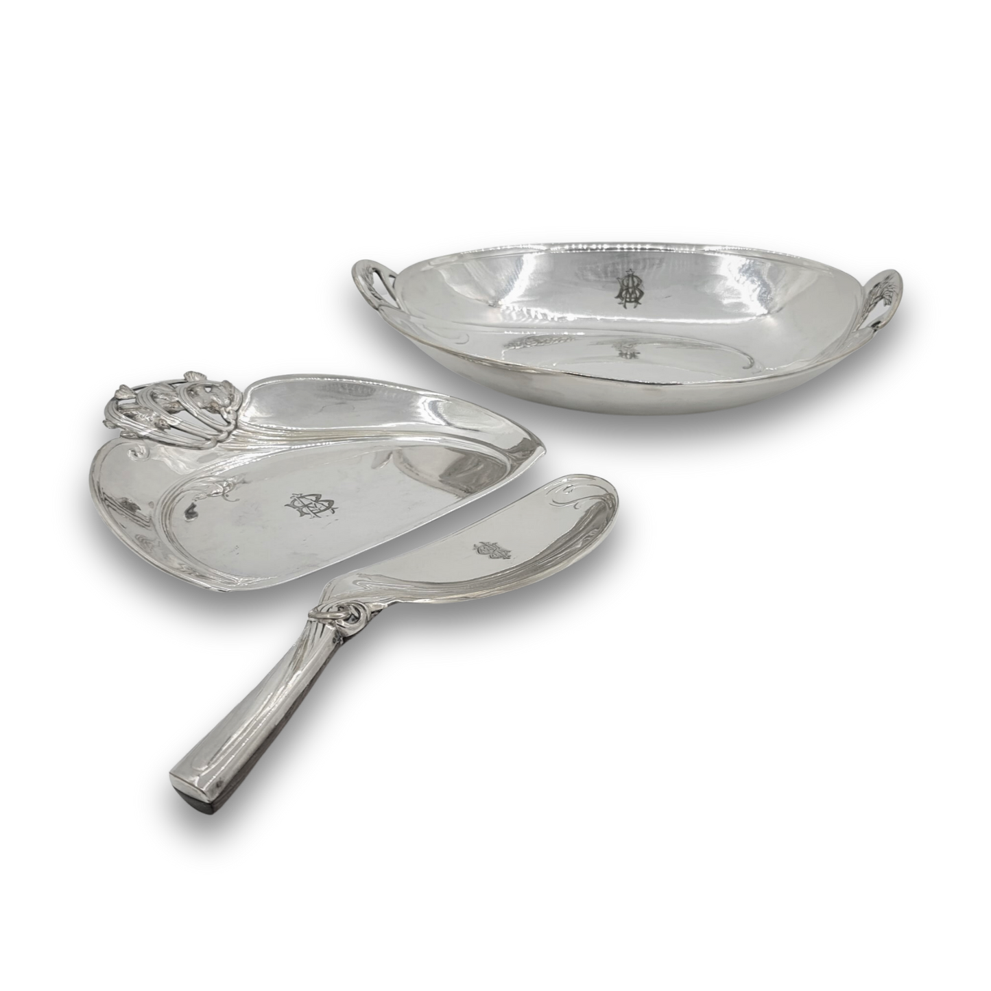 Christofle Vintage Bread Basket and Crumb Tray Set