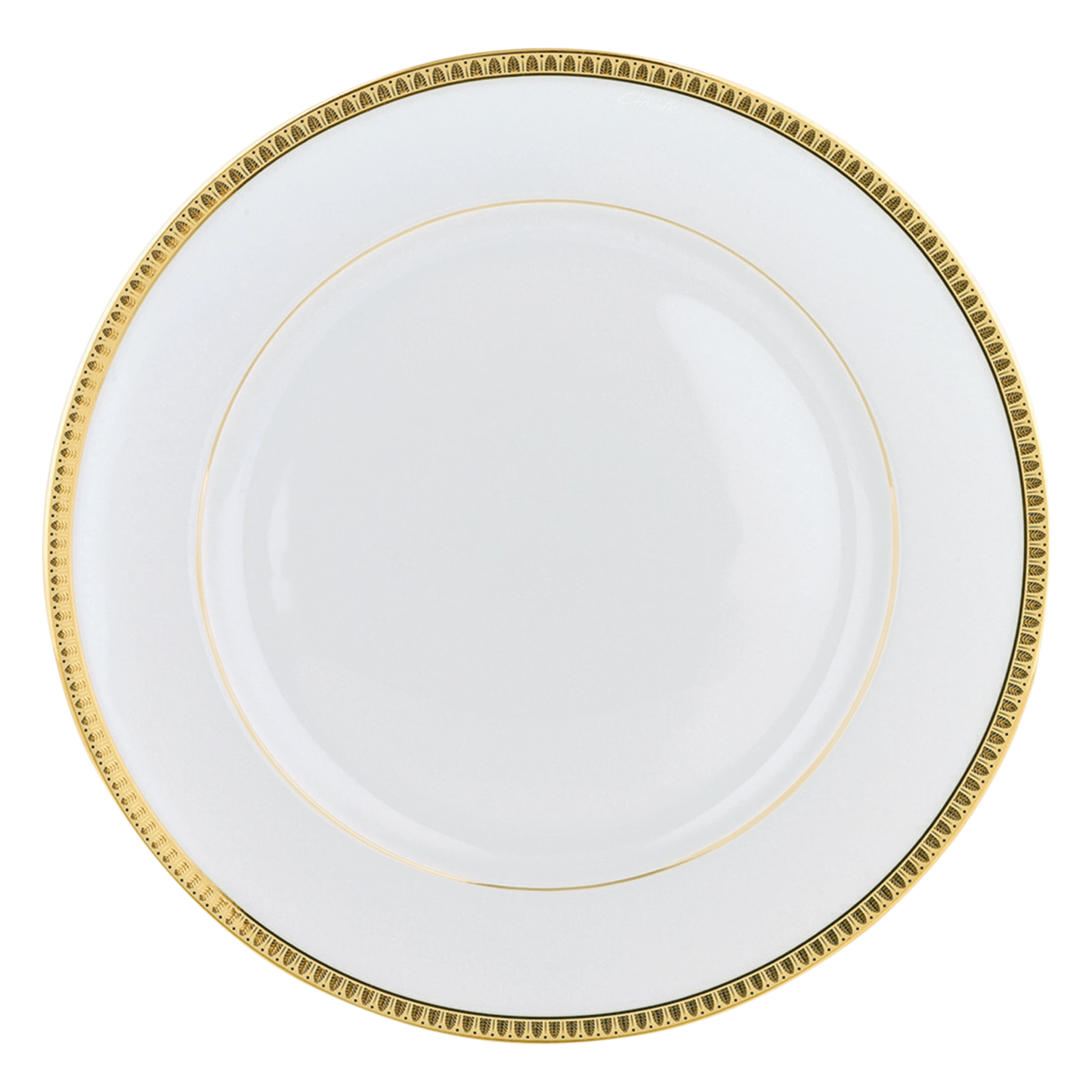 MALMAISON Porcelain Dinner Plate Gold Finish
