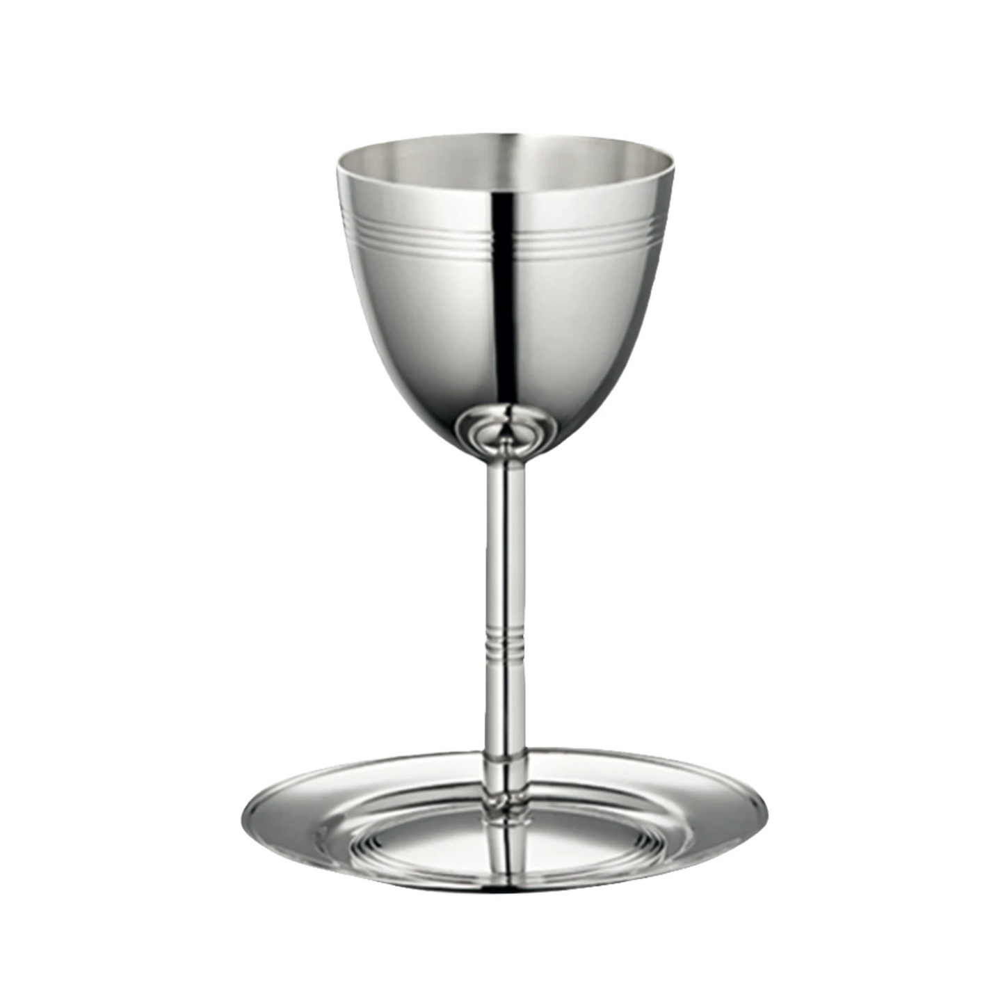 JUDAIQUE Silver-plated Kiddush Cup and Saucer