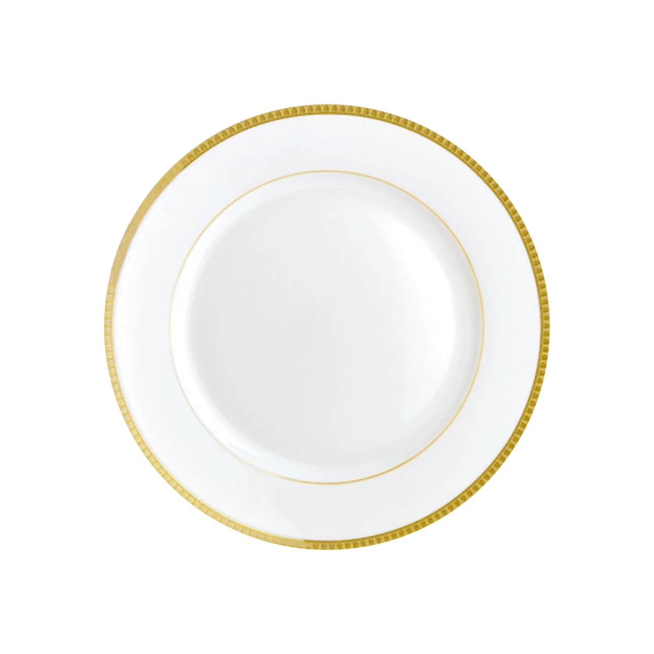 MALMAISON Porcelain Dessert Plate Gold Finish