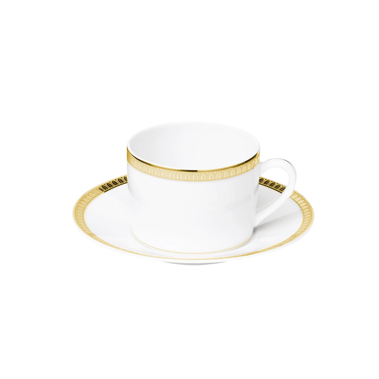 MALMAISON Porcelain Tea Cup and Saucer Gold Finish