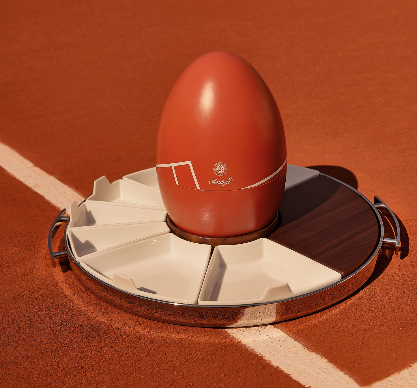 MOOD Party ROLAND-GARROS 24-Piece Silver-Plated Flatware Set with Chest