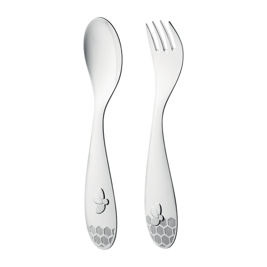 BEEBEE Silver plated two-piece flatware set Bakhache Lifestyle Australia