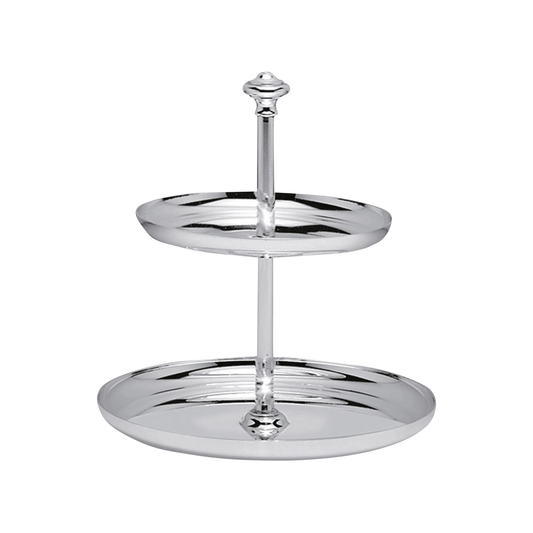 ALBI 2-Tier Silver-Plated Pastry Stand Bakhache Lifestyle Australia