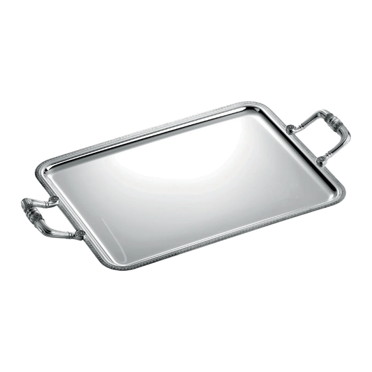 MALMAISON Silver Plated Rectangular Tray with Handles 43 x 31 cm Bakhache Lifestyle Australia