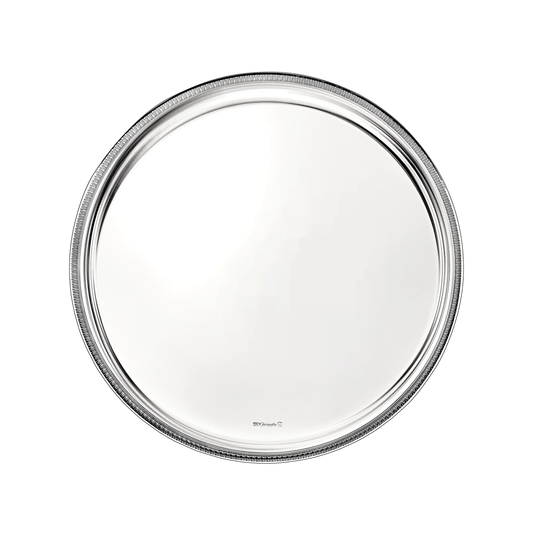 MALMAISON Large Silver Plated Circle Tray 39 cm Bakhache Lifestyle Australia