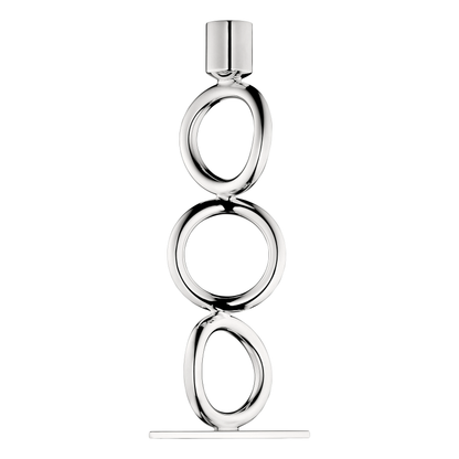 VERTIGO Silver-Plated Triple-Ring Candlestick