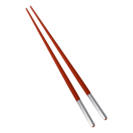 UNI Silver-Plated Red Japanese Chopsticks Bakhache Lifestyle Australia
