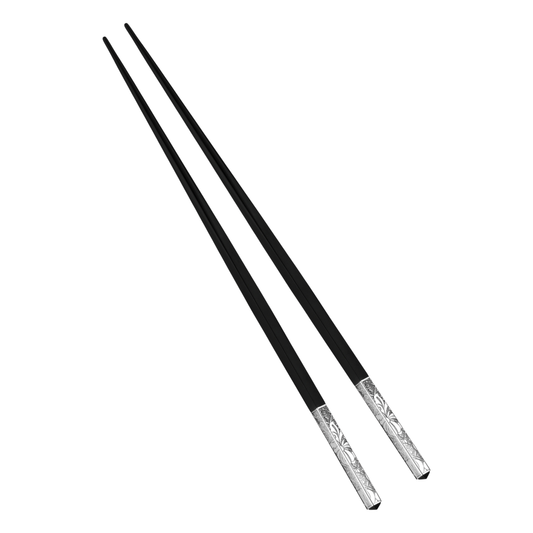 JARDIN D'EDEN  Silver-Plated Black Japanese Chopsticks with Case Bakhache Lifestyle Australia