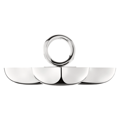 VERTIGO 3-Tier Silver-Plated Three Part Server Small