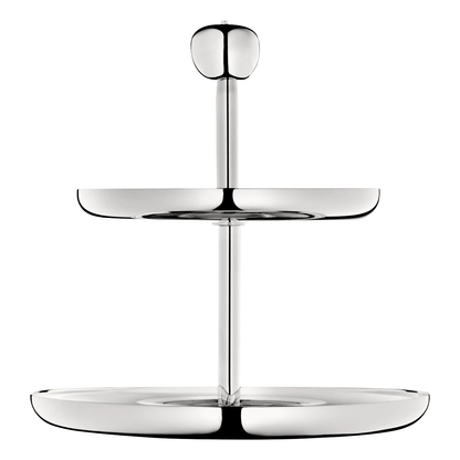 JARDIN D'EDEN 2-Tier Silver-Plated Dessert Stand