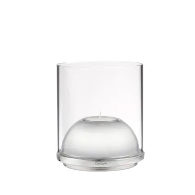 OH DE CHRISTOFLE Small Stainless Steel & Glass Hurricane Bakhache Lifestyle Australia