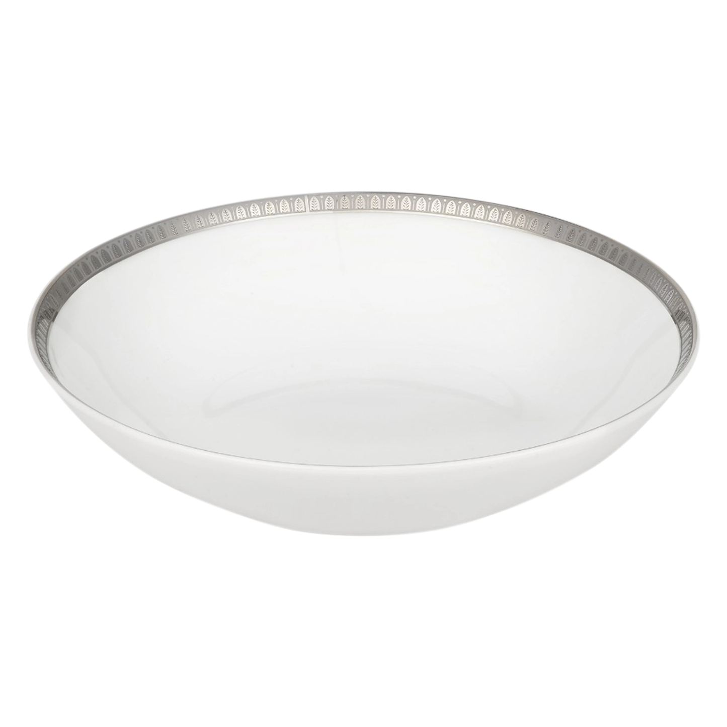 MALMAISON Porcelain Soup Cereal Bowl Platinum Finish