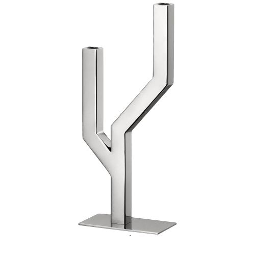 ARBORESCENCE Stainless Steel Candelabra For Two Candles Bakhache Lifestyle Australia